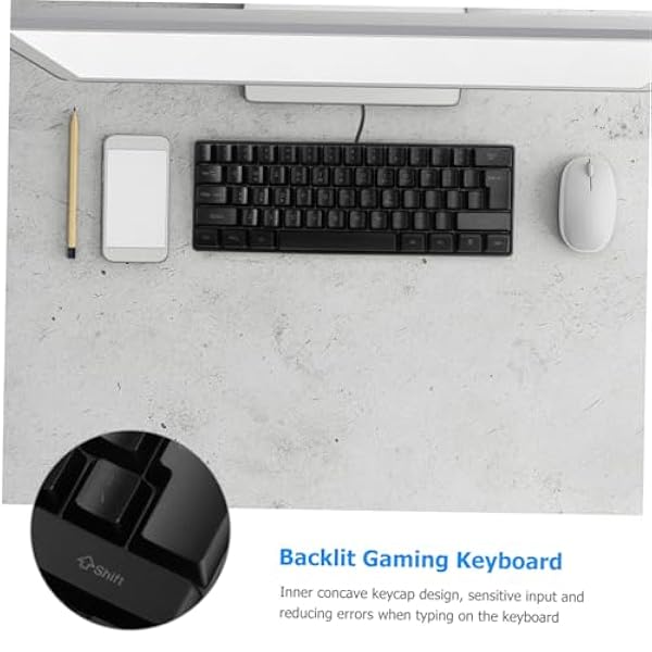 UKCOCO 2 Stuks 61-Toetsen Toetsenbord Bedraad Toetsenbord Mechanische Toetsenborden Toetsenbord Bedraad Verlicht Toetsenbord Backlit Gaming Toetsenbord Backlight Toetsenbord 61 Toetsen